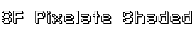 SF Pixelate Shaded font preview