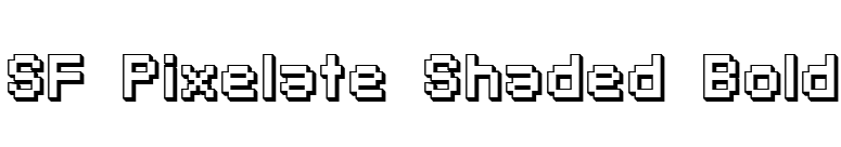 SF Pixelate Shaded Bold font preview