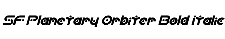 SF Planetary Orbiter Bold Italic font preview
