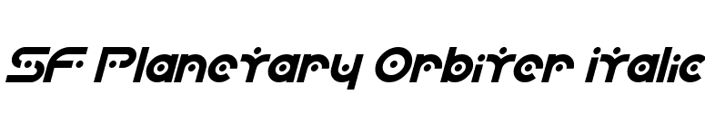 SF Planetary Orbiter Italic font preview