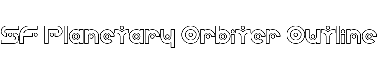 SF Planetary Orbiter Outline font preview