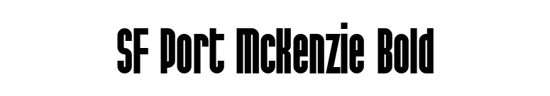 SF Port McKenzie Bold font preview