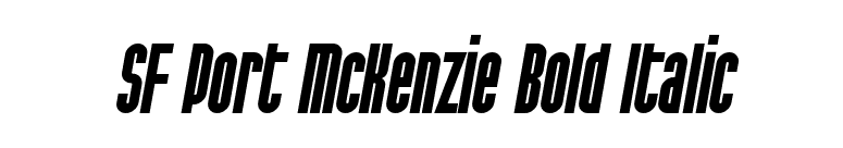 SF Port McKenzie Bold Italic font preview