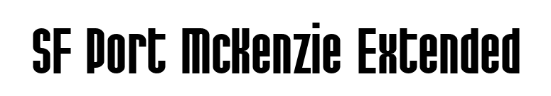 SF Port McKenzie Extended font preview