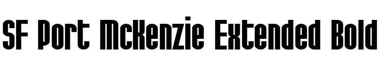 SF Port McKenzie Extended Bold font preview