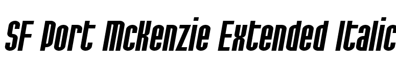 SF Port McKenzie Extended Italic font preview