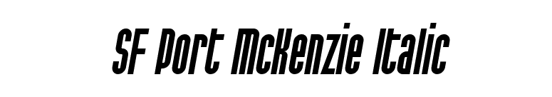 SF Port McKenzie Italic font preview