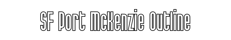 SF Port McKenzie Outline font preview