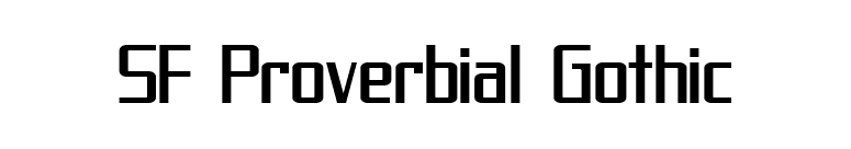 SF Proverbial Gothic font preview