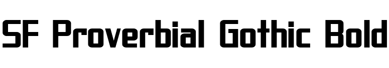 SF Proverbial Gothic Bold font preview