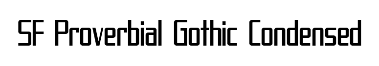 SF Proverbial Gothic Condensed font preview