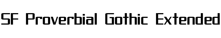 SF Proverbial Gothic Extended font preview