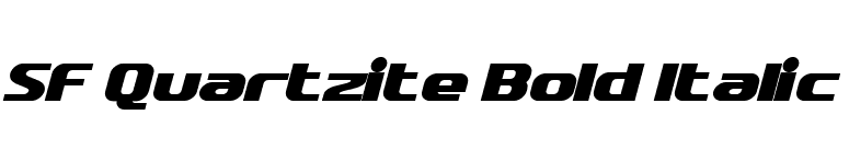SF Quartzite Bold Italic font preview