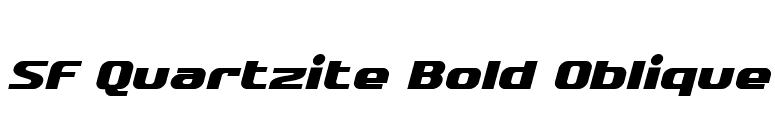 SF Quartzite Bold Oblique font preview