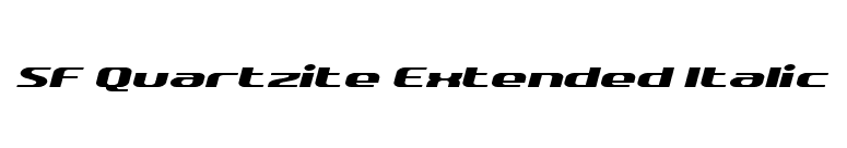 SF Quartzite Extended Italic font preview
