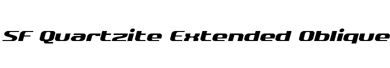 SF Quartzite Extended Oblique font preview