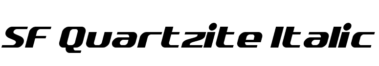 SF Quartzite Italic font preview