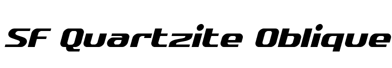 SF Quartzite Oblique font preview