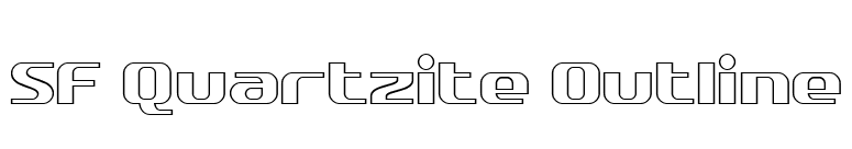 SF Quartzite Outline font preview