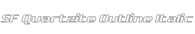 SF Quartzite Outline Italic font preview