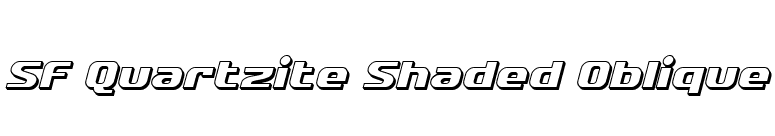 SF Quartzite Shaded Oblique font preview