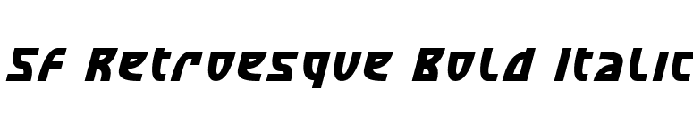 SF Retroesque Bold Italic font preview