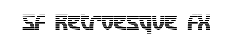 SF Retroesque FX font preview