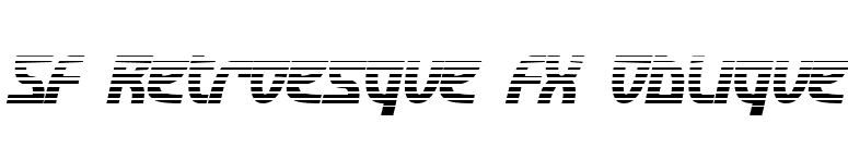 SF Retroesque FX Oblique font preview