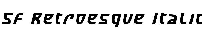 SF Retroesque Italic font preview