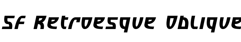 SF Retroesque Oblique font preview