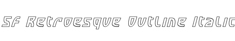 SF Retroesque Outline Italic font preview