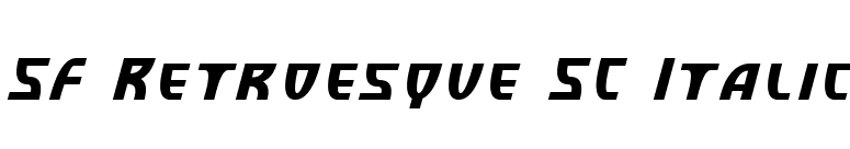 SF Retroesque SC Italic font preview
