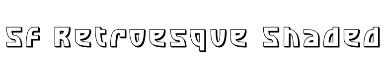 SF Retroesque Shaded font preview