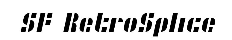 SF RetroSplice font preview