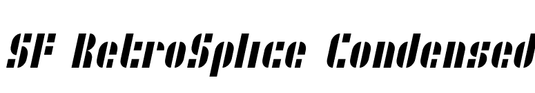 SF RetroSplice Condensed font preview