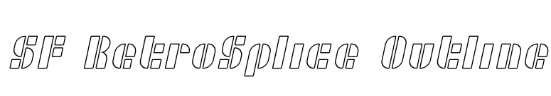SF RetroSplice Outline font preview