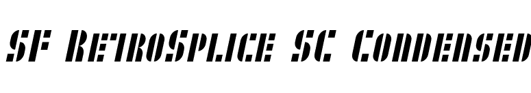 SF RetroSplice SC Condensed font preview