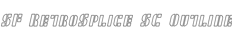 SF RetroSplice SC Outline font preview