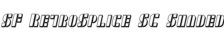 SF RetroSplice SC Shaded font preview