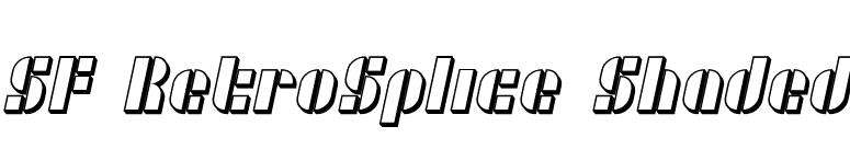 SF RetroSplice Shaded font preview