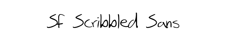 SF Scribbled Sans font preview