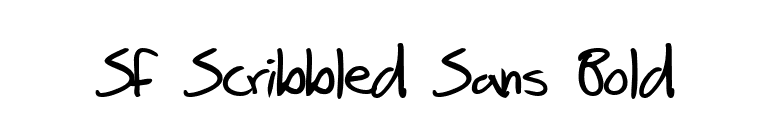 SF Scribbled Sans Bold font preview