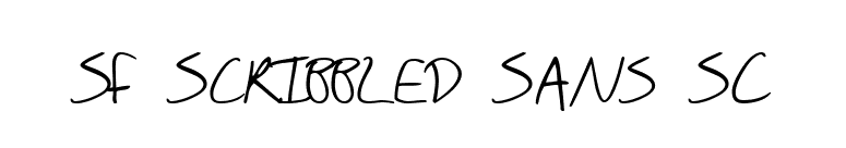 SF Scribbled Sans SC font preview