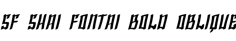 SF Shai Fontai Bold Oblique font preview
