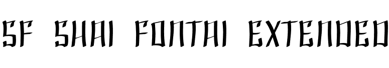 SF Shai Fontai Extended font preview