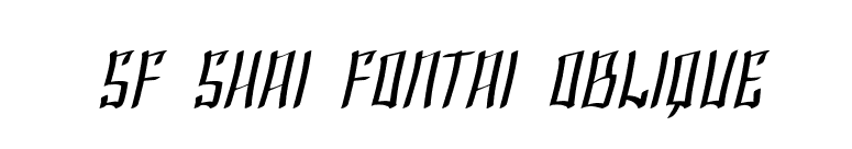 SF Shai Fontai Oblique font preview