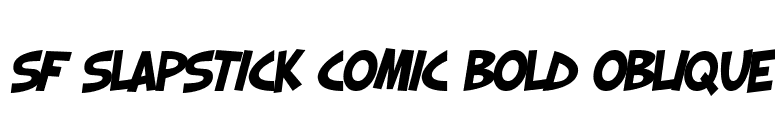SF Slapstick Comic Bold Oblique font preview