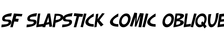 SF Slapstick Comic Oblique font preview