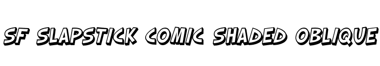 SF Slapstick Comic Shaded Oblique font preview