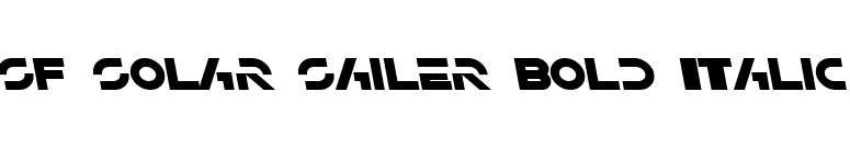 SF Solar Sailer Bold Italic font preview